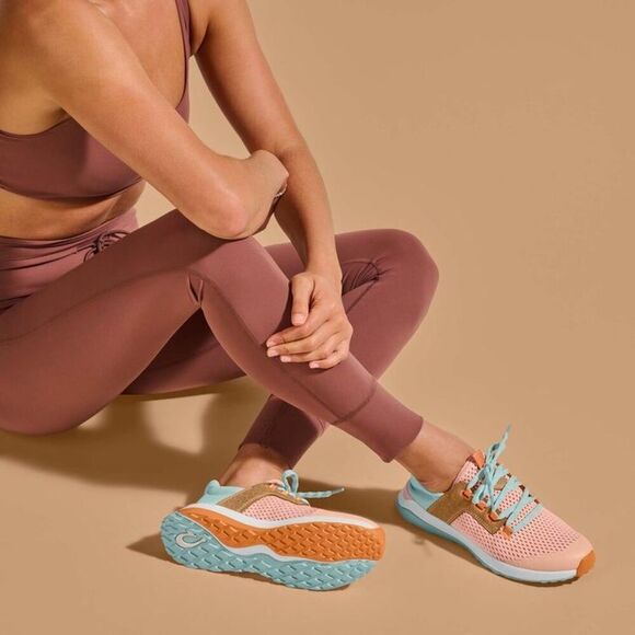 Olukai Sporty Wailuku Women’s Athletic Mesh Sneaker Orange Peach Swell Teal - Picture 13 of 13